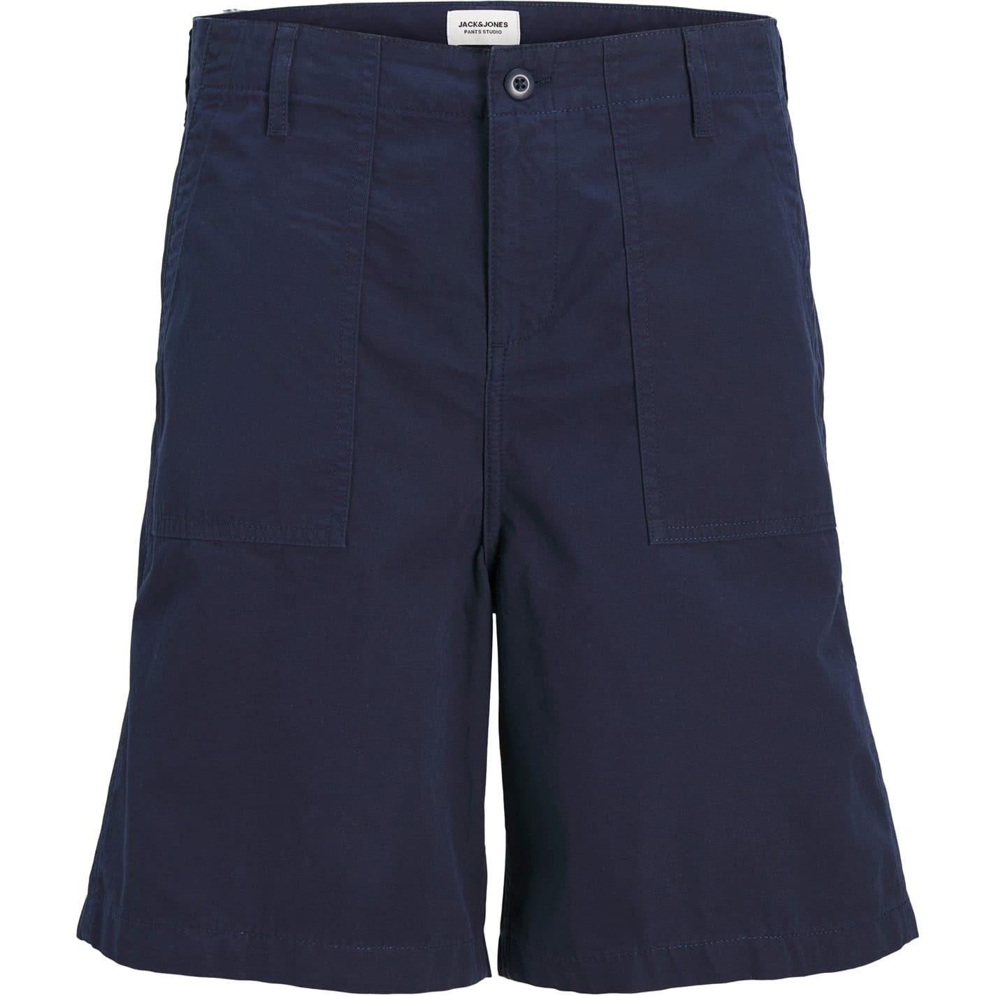 Navy Blazer - Front - Jack And Jones Mens Karl Cargo Shorts