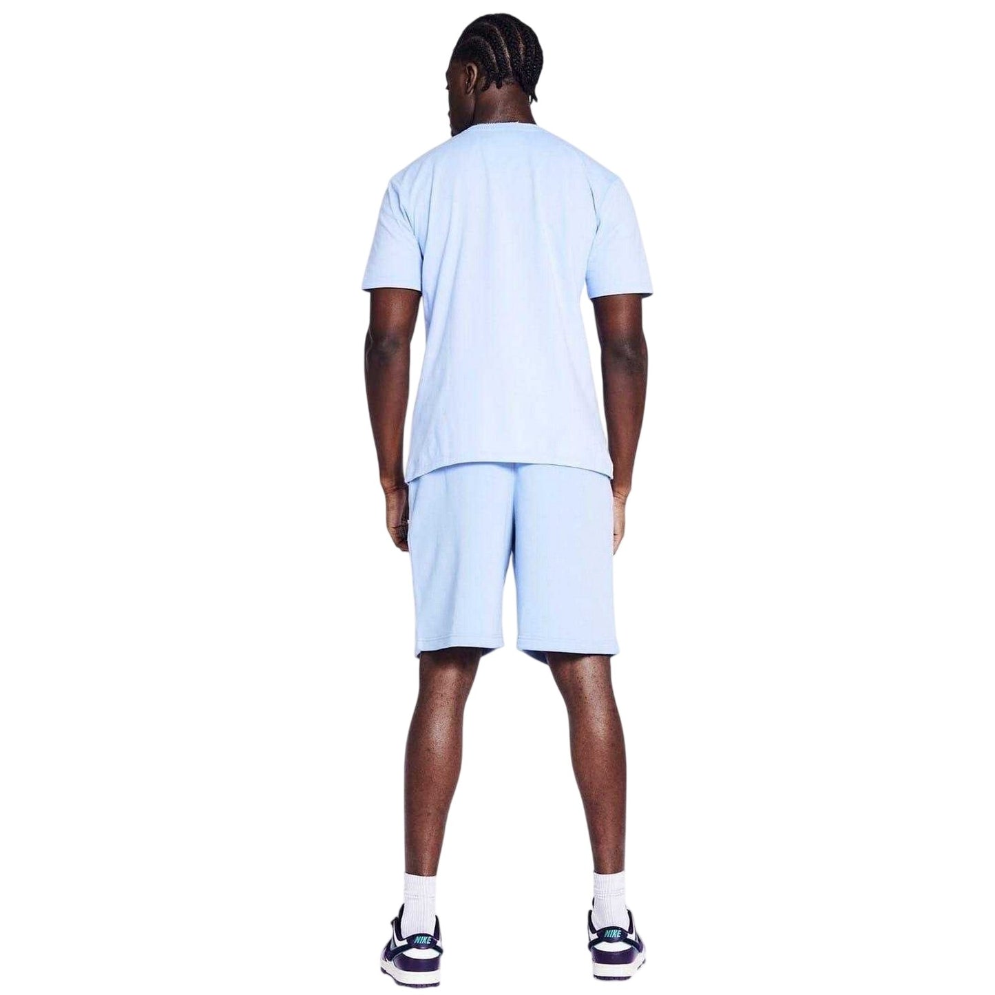 Dusty Blue - Back - Blood Brother Mens Core Sweat Shorts