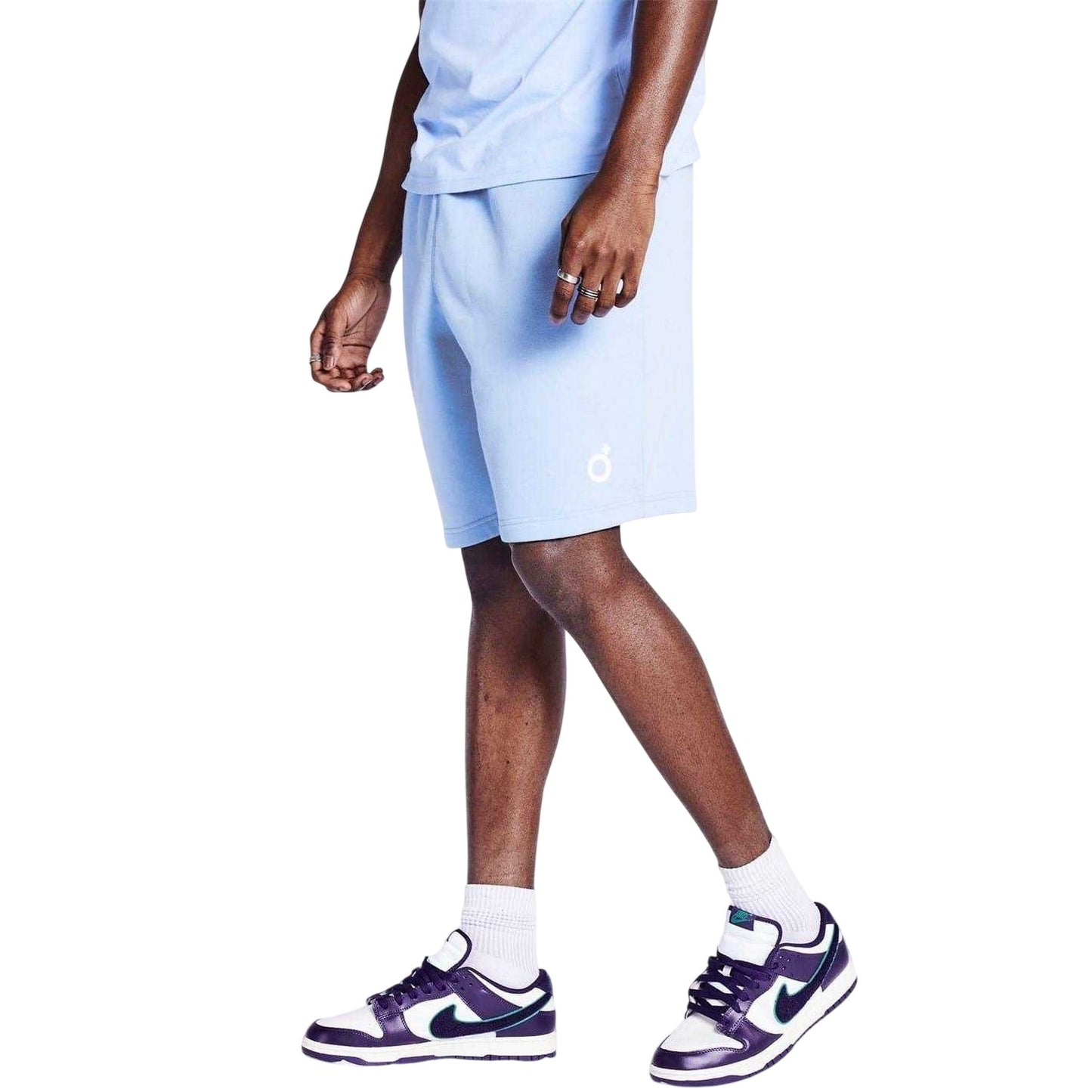 Dusty Blue - Side - Blood Brother Mens Core Sweat Shorts