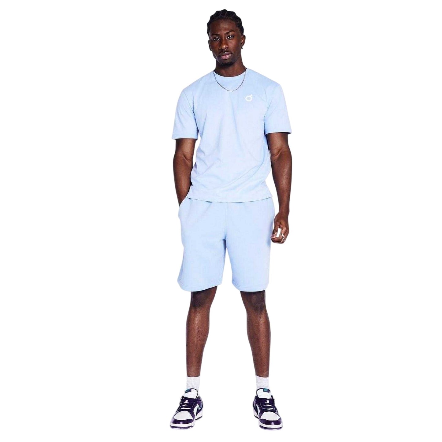 Dusty Blue - Front - Blood Brother Mens Core Sweat Shorts