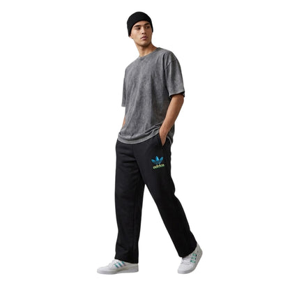 Black - Back - Adidas Mens Originals Fleece Airbrush Logo Joggers