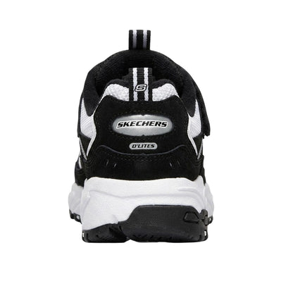 Black-White - Back - Skechers Childrens-Kids Low Cut Trainers