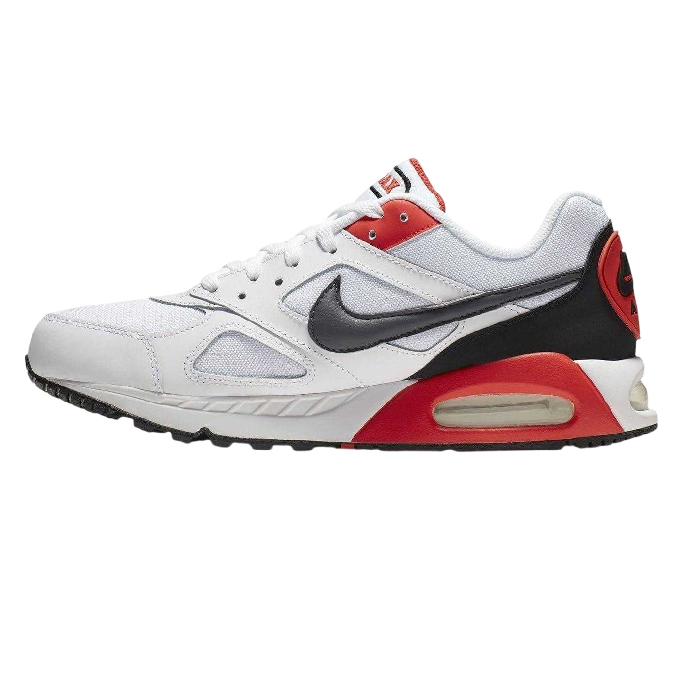 White-Black-Red - Side - Nike Mens Air Max Leather Trainers