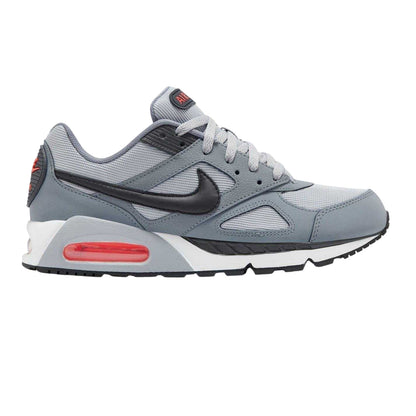 Grey-Black-Red - Front - Nike Mens Air Max Leather Trainers