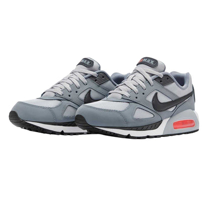 Grey-Black-Red - Pack Shot - Nike Mens Air Max Leather Trainers