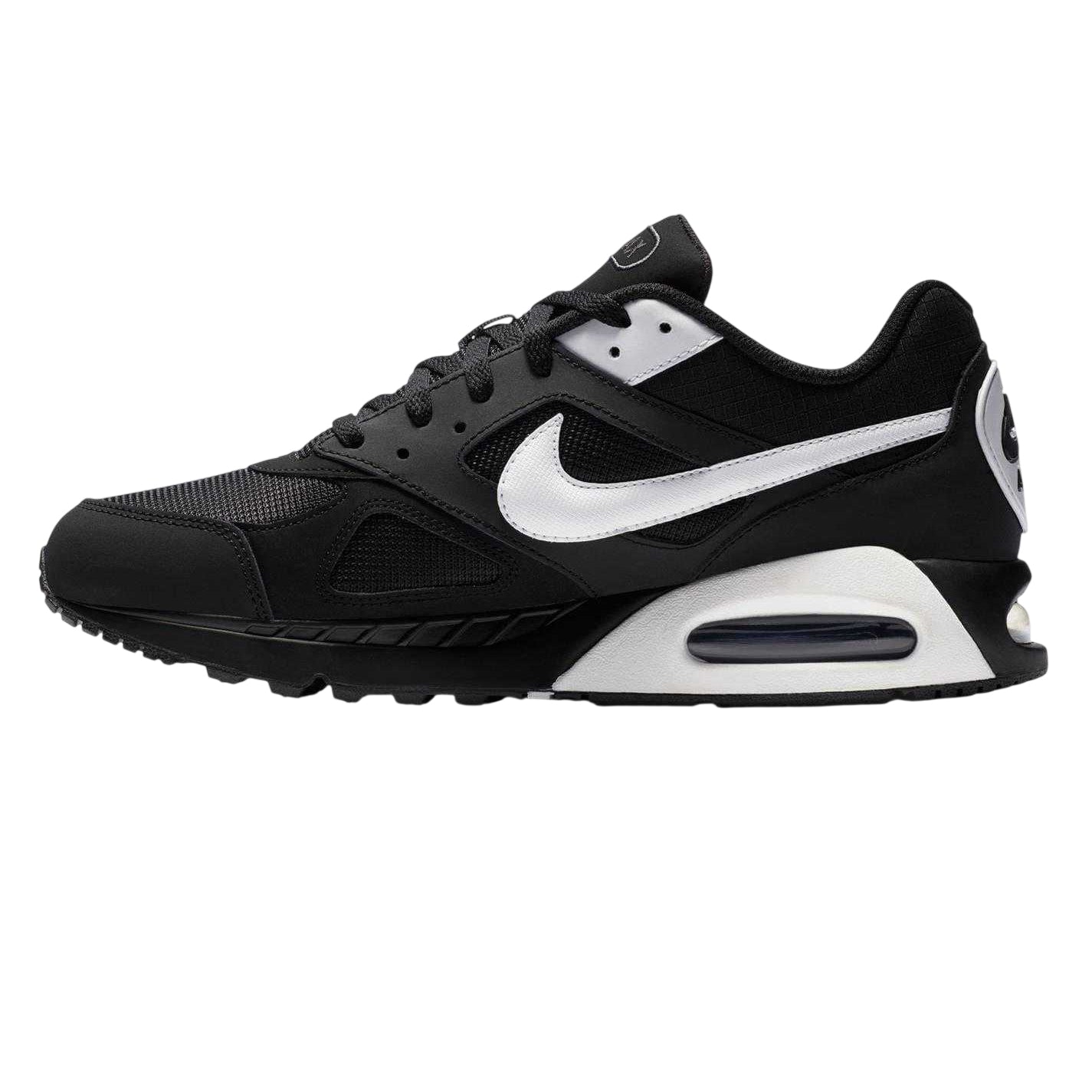 Black-White - Side - Nike Mens Air Max Leather Trainers