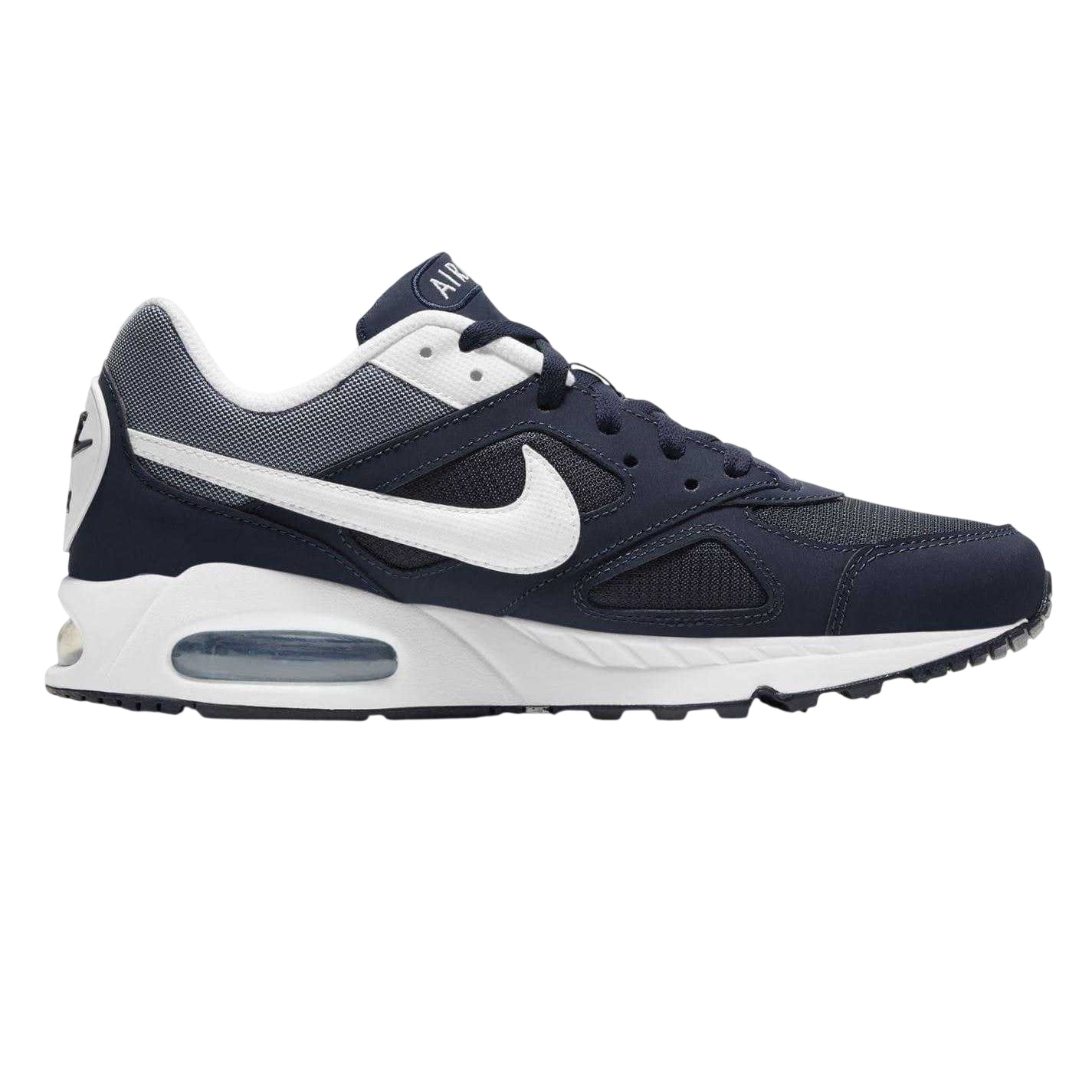 Navy-White - Front - Nike Mens Air Max Leather Trainers