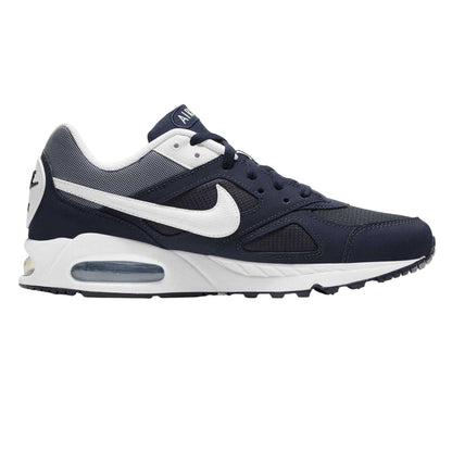 Navy-White - Front - Nike Mens Air Max Leather Trainers