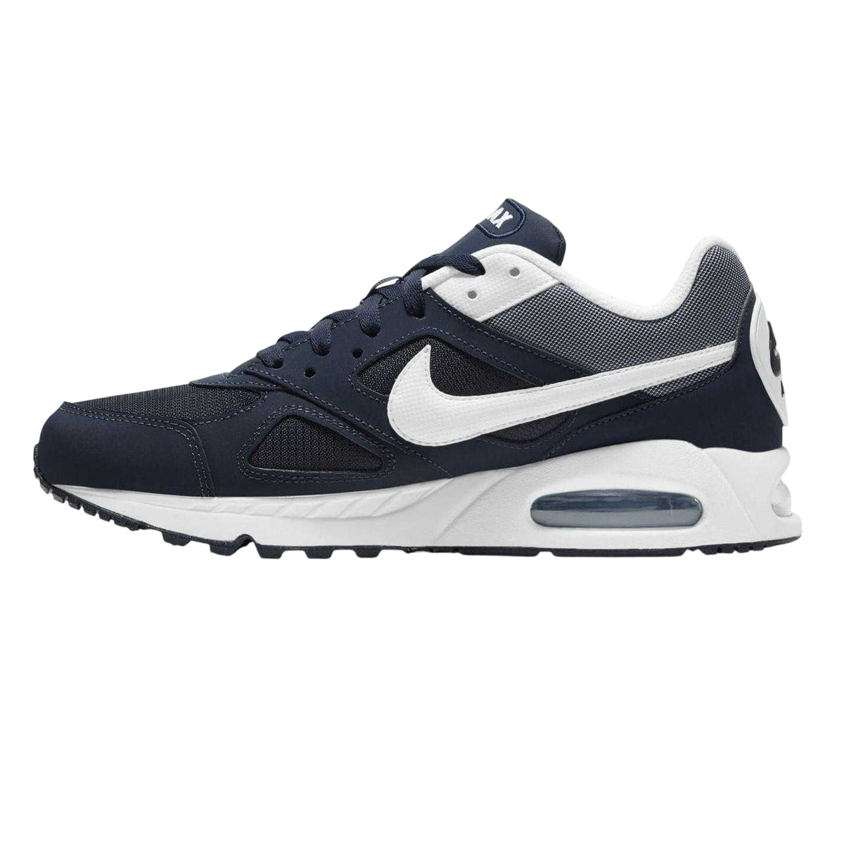 Navy-White - Side - Nike Mens Air Max Leather Trainers