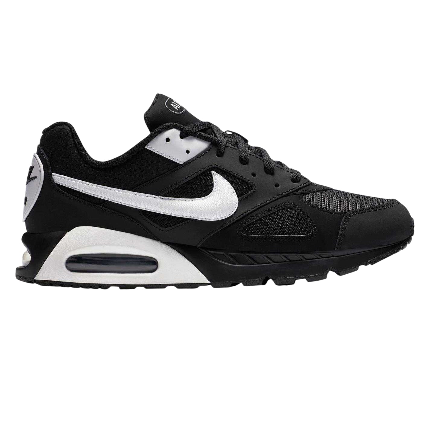 Black-White - Front - Nike Mens Air Max Leather Trainers