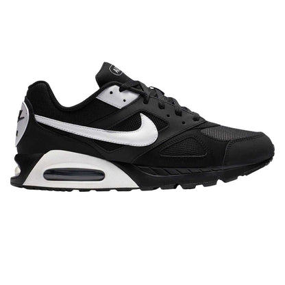 Black-White - Front - Nike Mens Air Max Leather Trainers