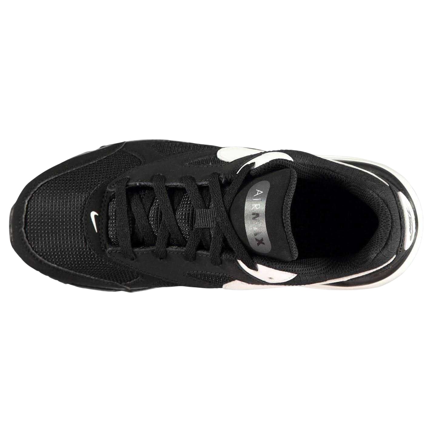 Black-White - Side - Nike Boys Air Max Leather Trainers