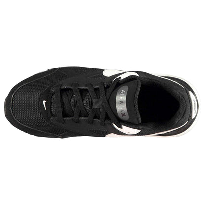 Black-White - Side - Nike Boys Air Max Leather Trainers
