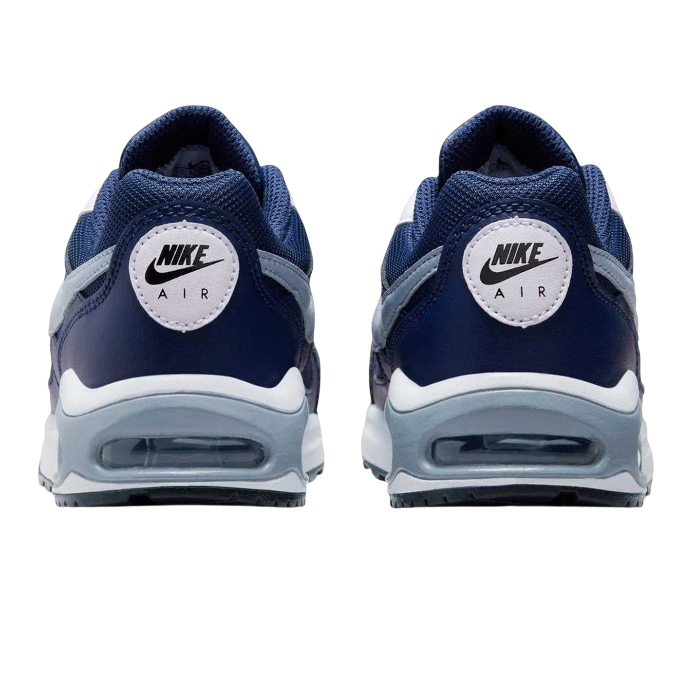 Navy-Grey - Back - Nike Boys Air Max Leather Trainers