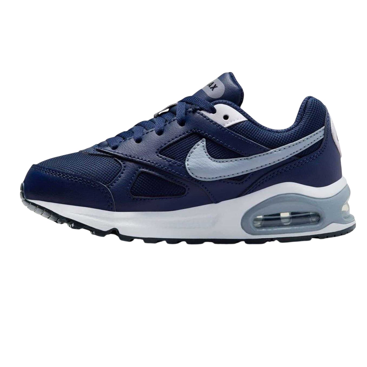 Navy-Grey - Side - Nike Boys Air Max Leather Trainers