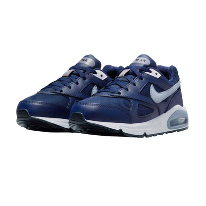 Navy-Grey - Pack Shot - Nike Boys Air Max Leather Trainers