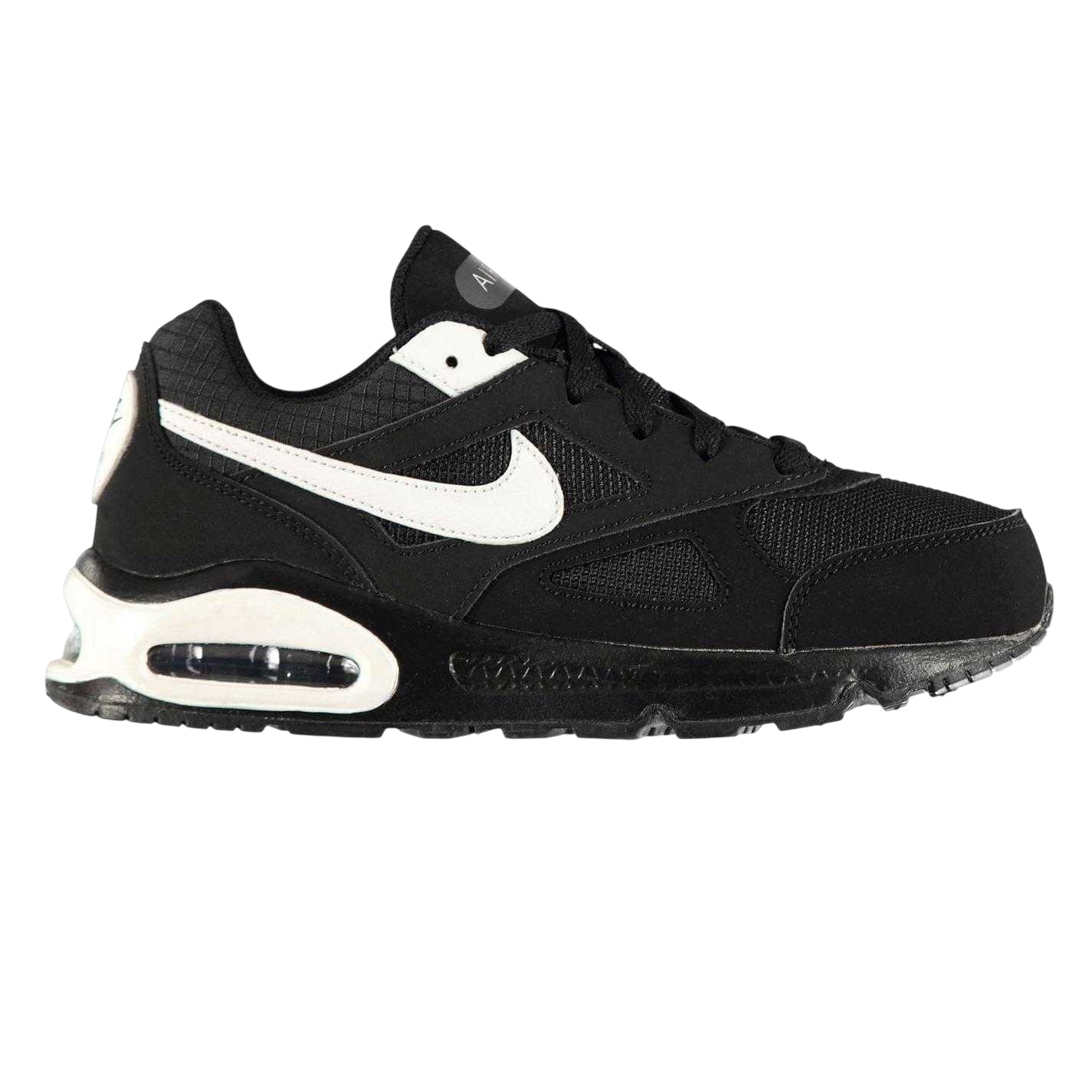 Black-White - Front - Nike Boys Air Max Leather Trainers