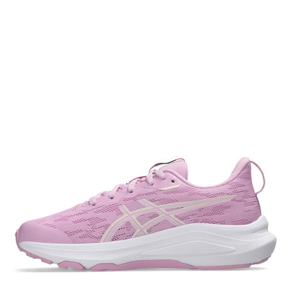 Lilac-Rose - Back - Asics Childrens-Kids Road+Run Cushioned Shoes