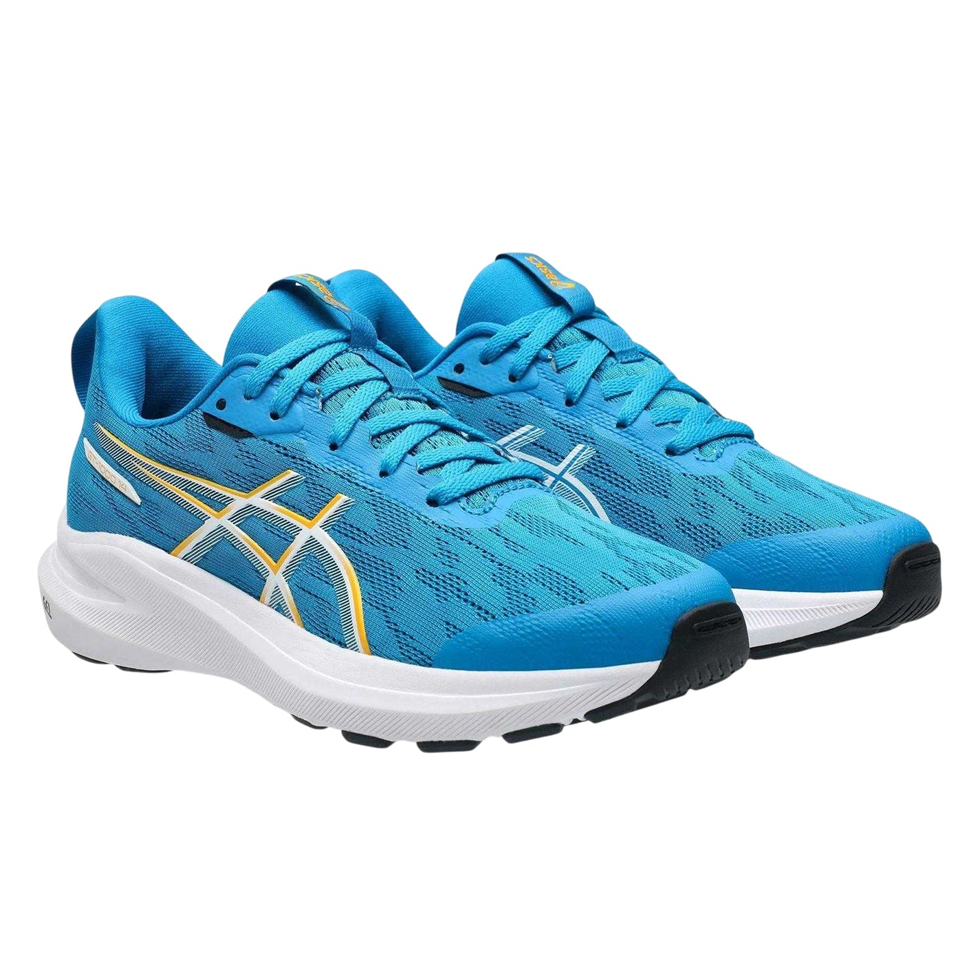 Aegean Blue-Twilight - Pack Shot - Asics Childrens-Kids Road+Run Cushioned Shoes