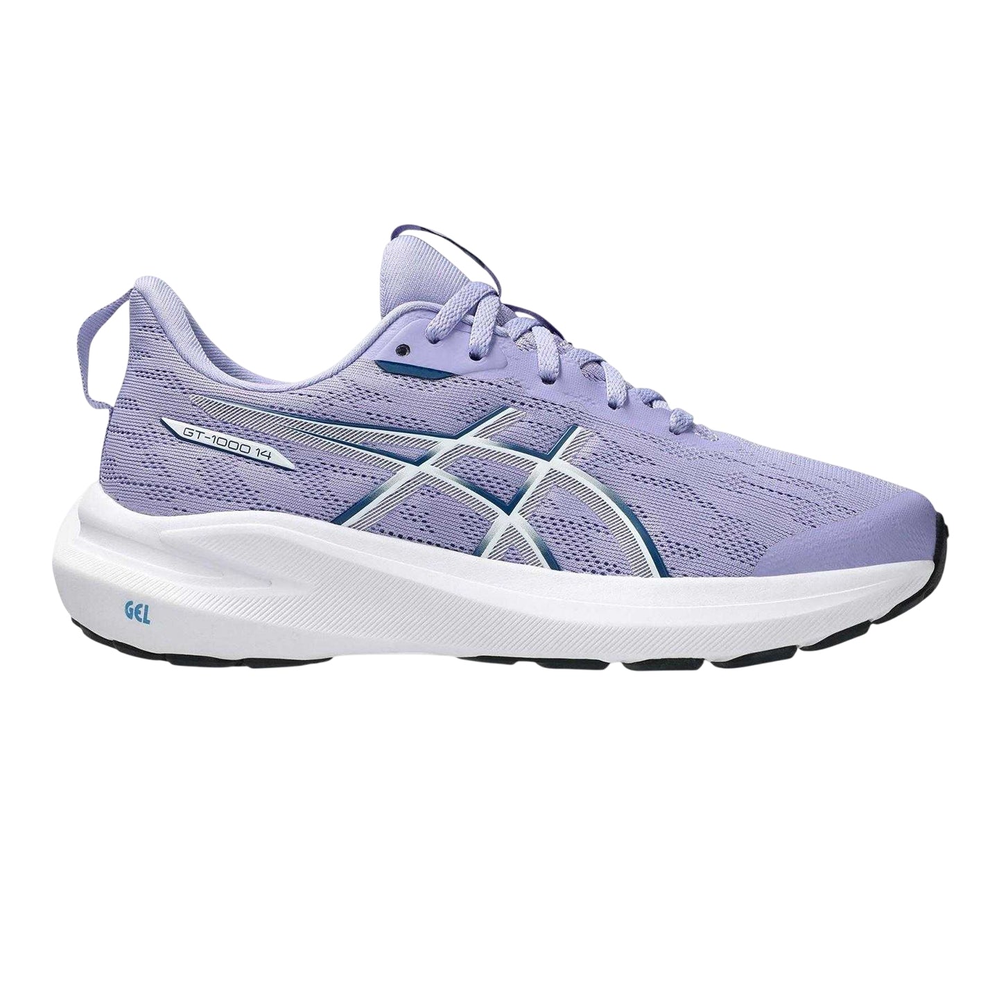 Bluebell-Twilight - Front - Asics Childrens-Kids Road+Run Cushioned Shoes