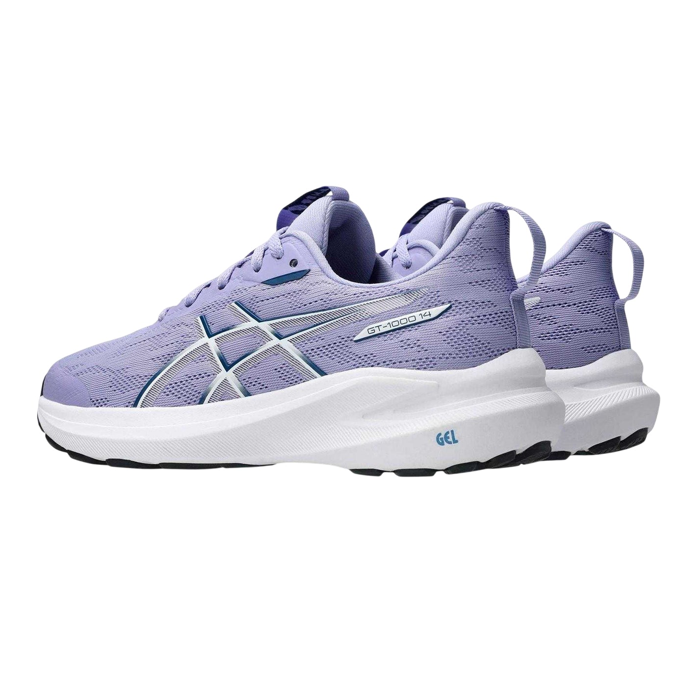 Bluebell-Twilight - Back - Asics Childrens-Kids Road+Run Cushioned Shoes