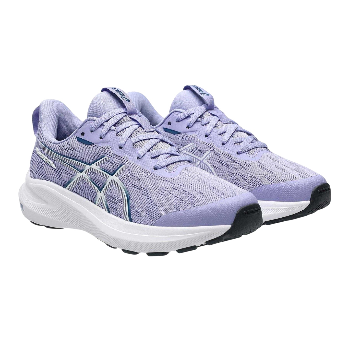 Bluebell-Twilight - Pack Shot - Asics Childrens-Kids Road+Run Cushioned Shoes