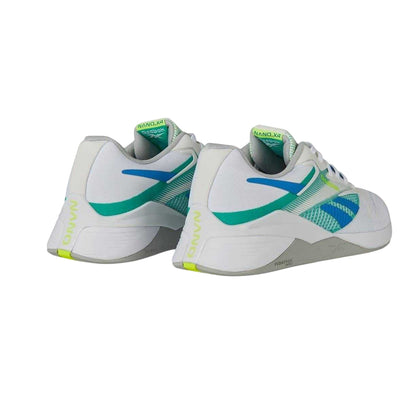 White-Green - Back - Reebok Womens-Ladies Nano X4 Shoes