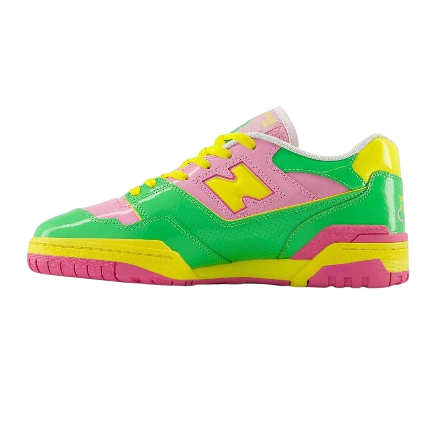 Green-Pink-Yellow - Side - New Balance Womens-Ladies 550 Neon Leather Trainers