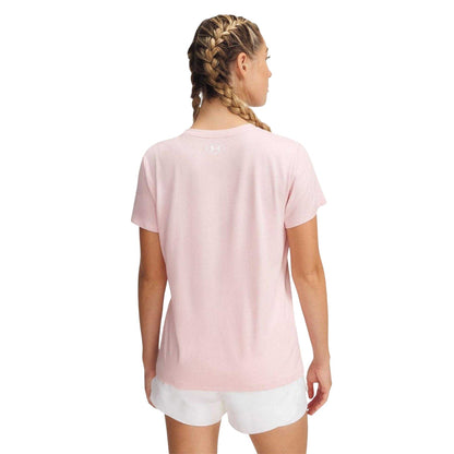 Black - Front - Under Armour Womens-Ladies Twist V Neck Loose Fit T-Shirt