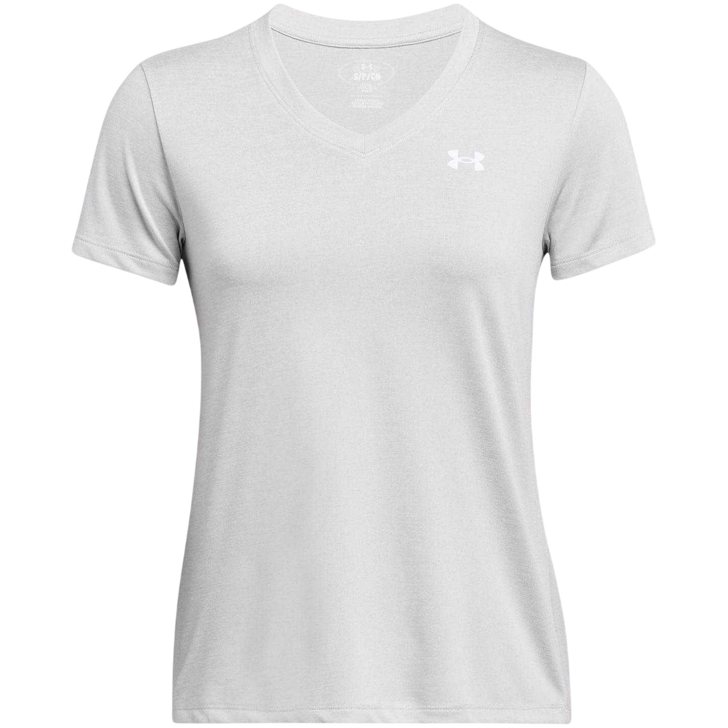Halo Grey - Front - Under Armour Womens-Ladies Twist V Neck Loose Fit T-Shirt