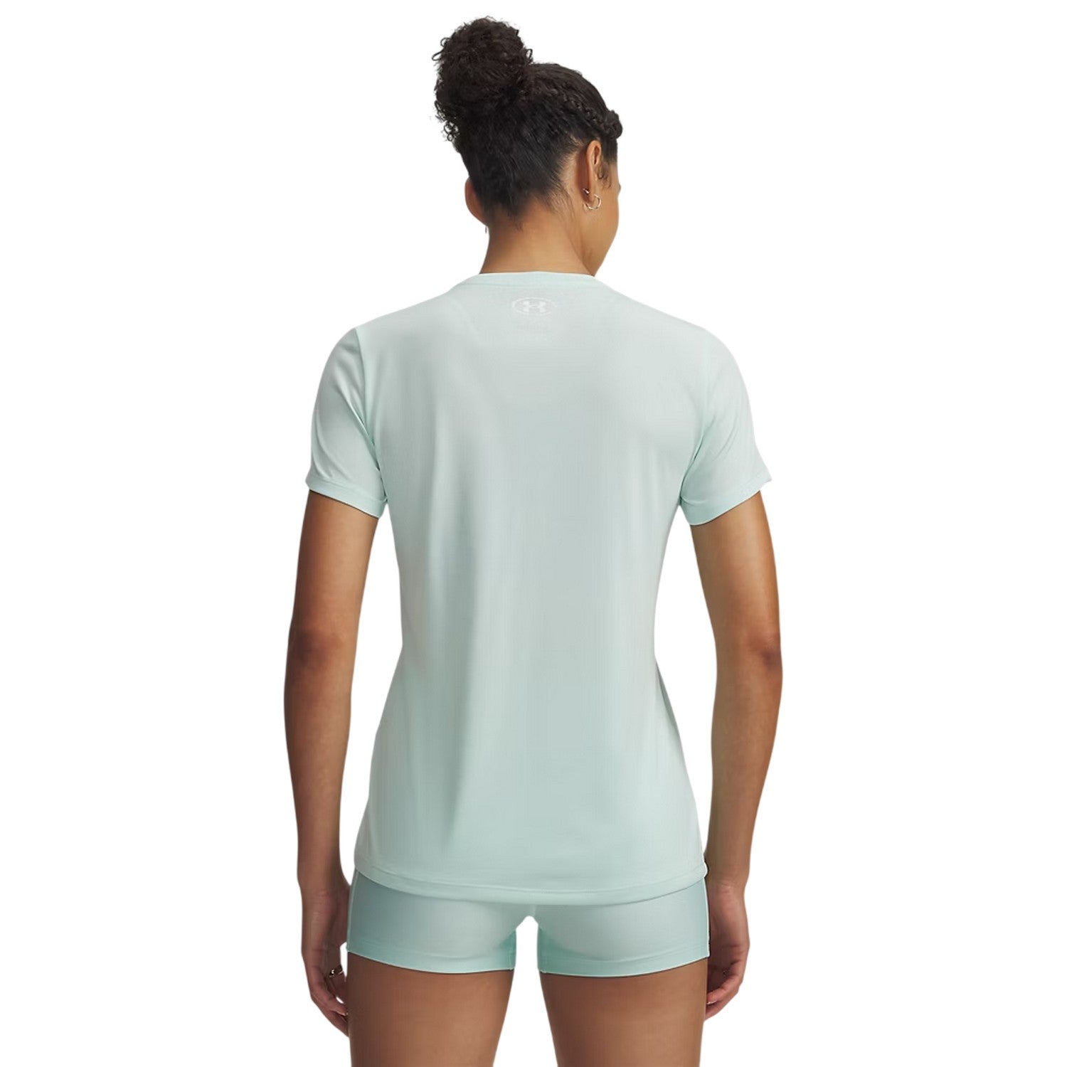 Mint - Back - Under Armour Womens-Ladies Twist V Neck Loose Fit T-Shirt