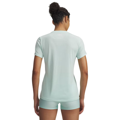 Mint - Back - Under Armour Womens-Ladies Twist V Neck Loose Fit T-Shirt
