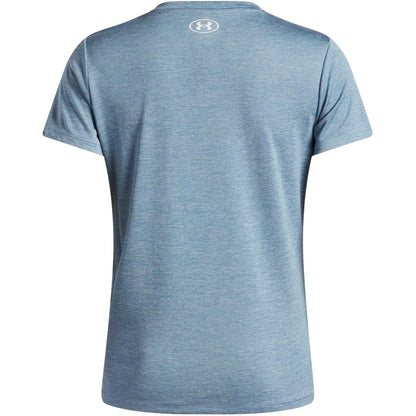Calm Blue - Back - Under Armour Womens-Ladies Twist V Neck Loose Fit T-Shirt