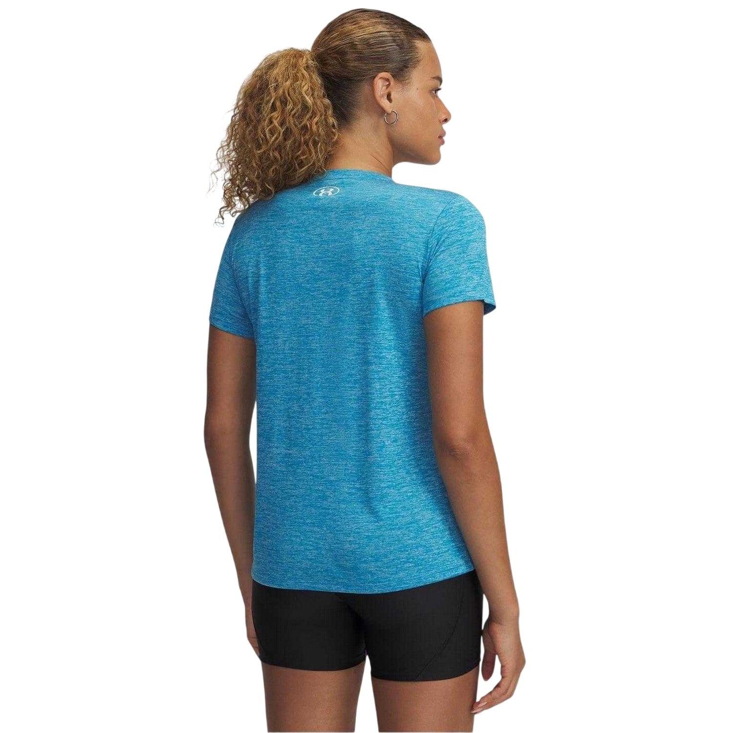Ethereal Blue - Back - Under Armour Womens-Ladies Twist V Neck Loose Fit T-Shirt