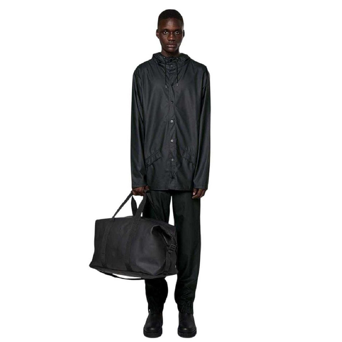 Black - Side - Rains Hilo Travel Weekend Bag