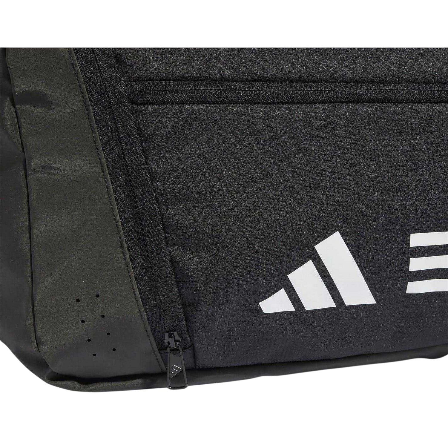 Black-White - Side - Adidas Unisex Adult Essentials Duffle Bag