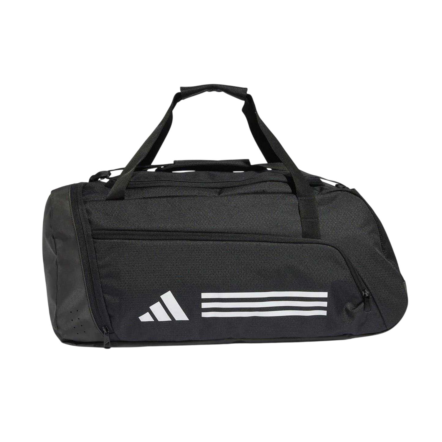 Black-White - Front - Adidas Unisex Adult Essentials Duffle Bag