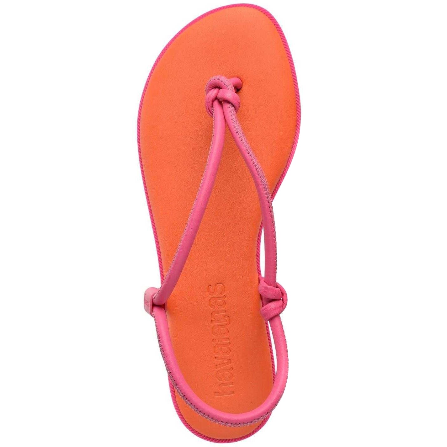 Vibrant Orange - Back - Havaianas Womens-Ladies Minimalist Toe Post Beach Relaxed Fit Flat Sandals