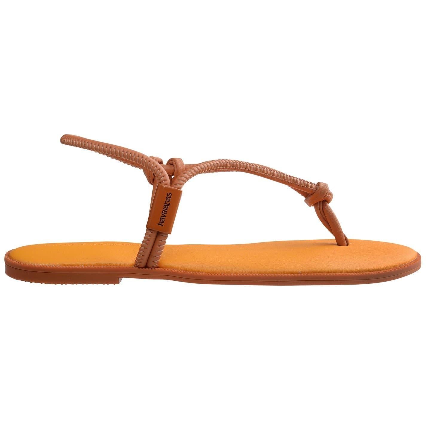 Orange - Front - Havaianas Womens-Ladies Minimalist Toe Post Beach Relaxed Fit Flat Sandals