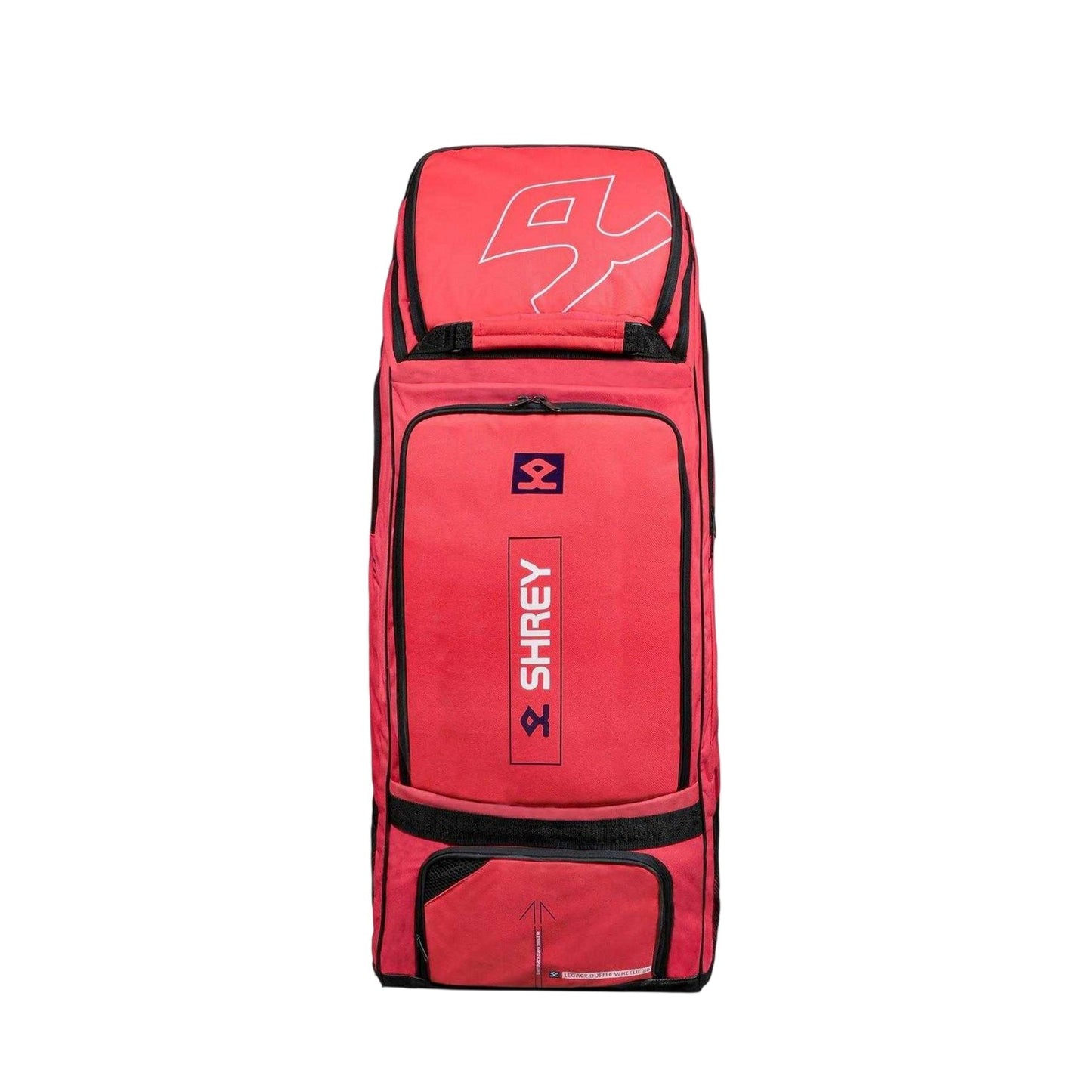 Red - Front - Shrey Cricket 80L Wheelie Duffle Bag