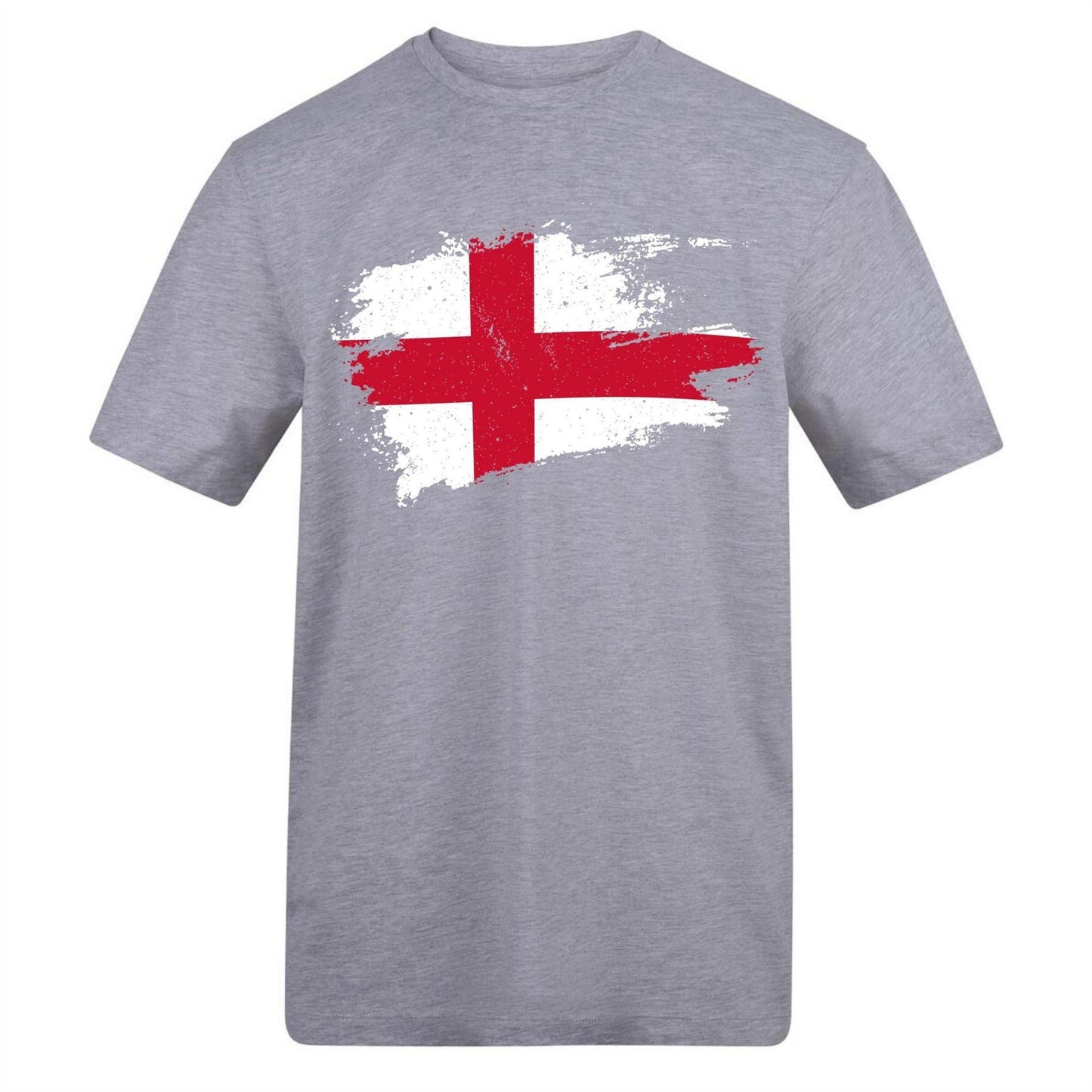 Grey - Front - AWD Unisex Adult England Flag Short-Sleeved T-Shirt
