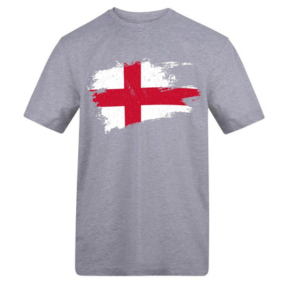 Grey - Front - AWD Unisex Adult England Flag Short-Sleeved T-Shirt