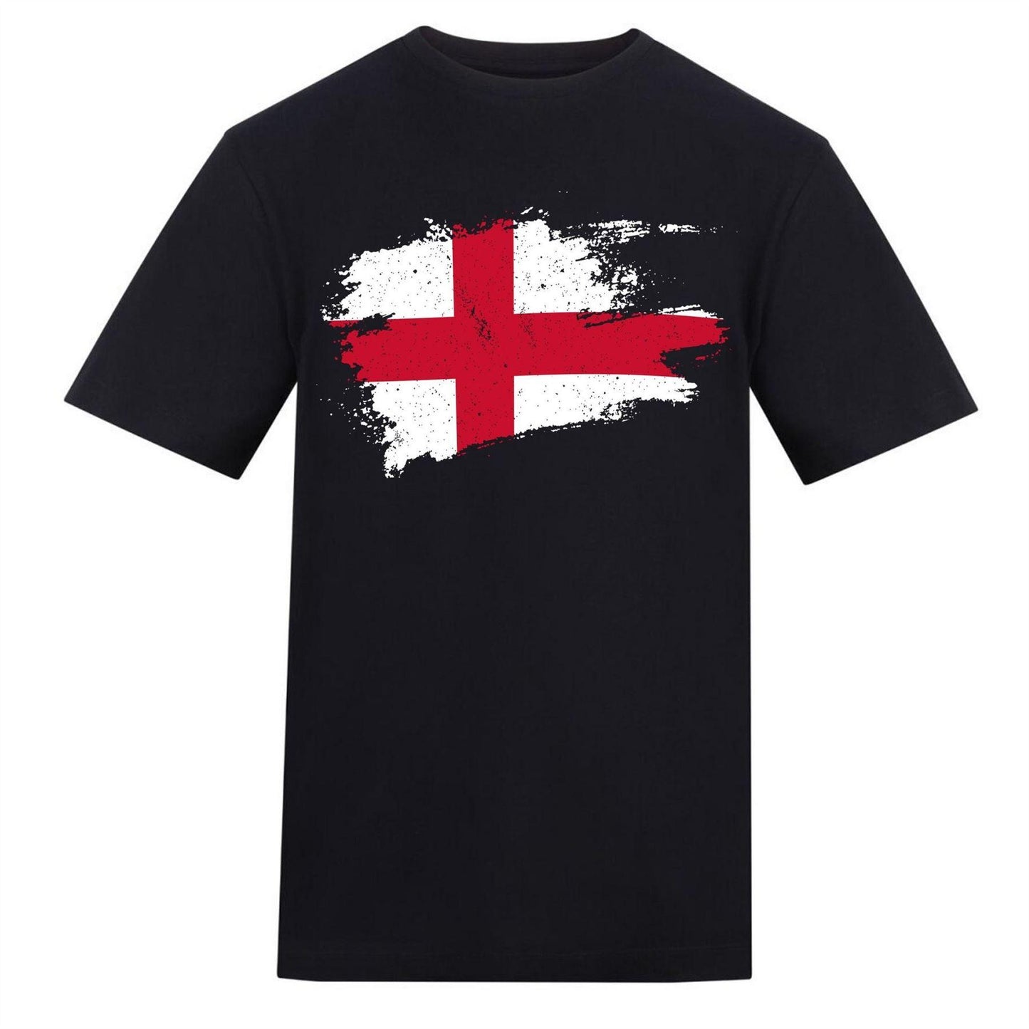 Black - Front - AWD Unisex Adult England Flag Short-Sleeved T-Shirt