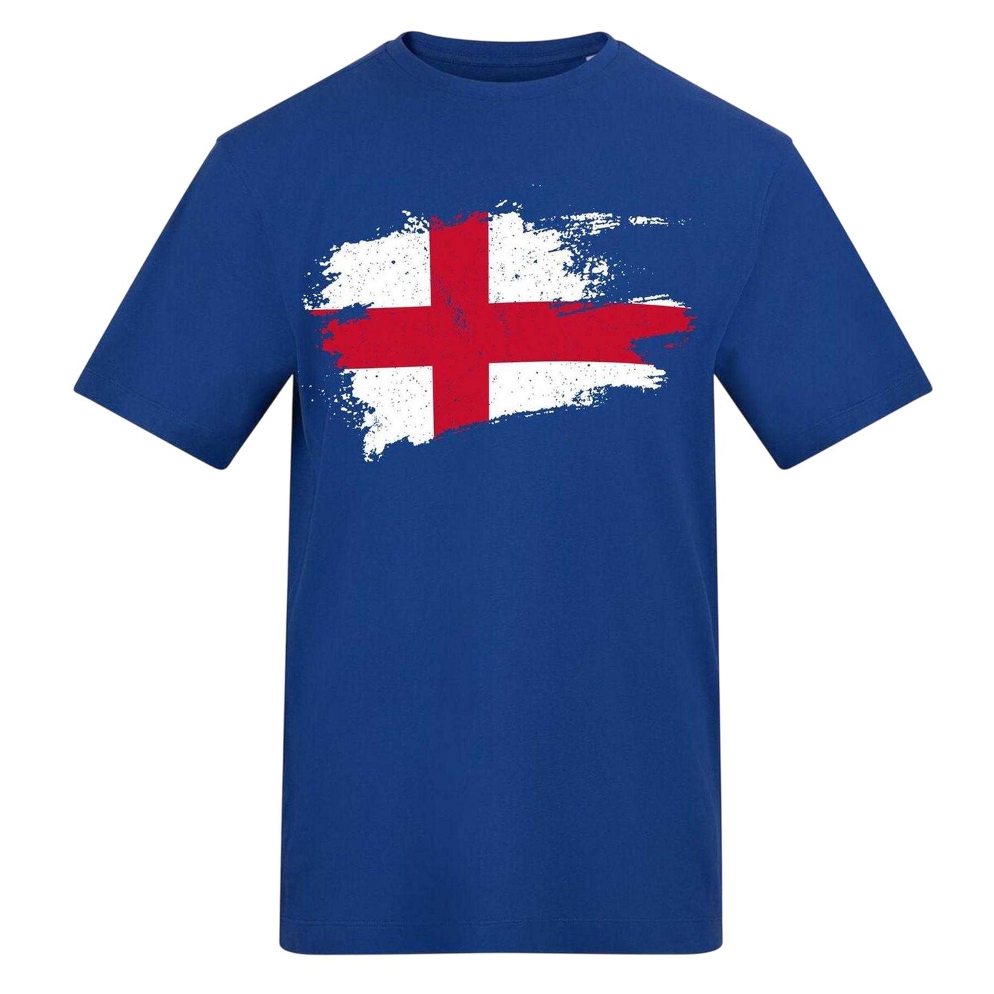 Blue - Front - AWD Unisex Adult England Flag Short-Sleeved T-Shirt