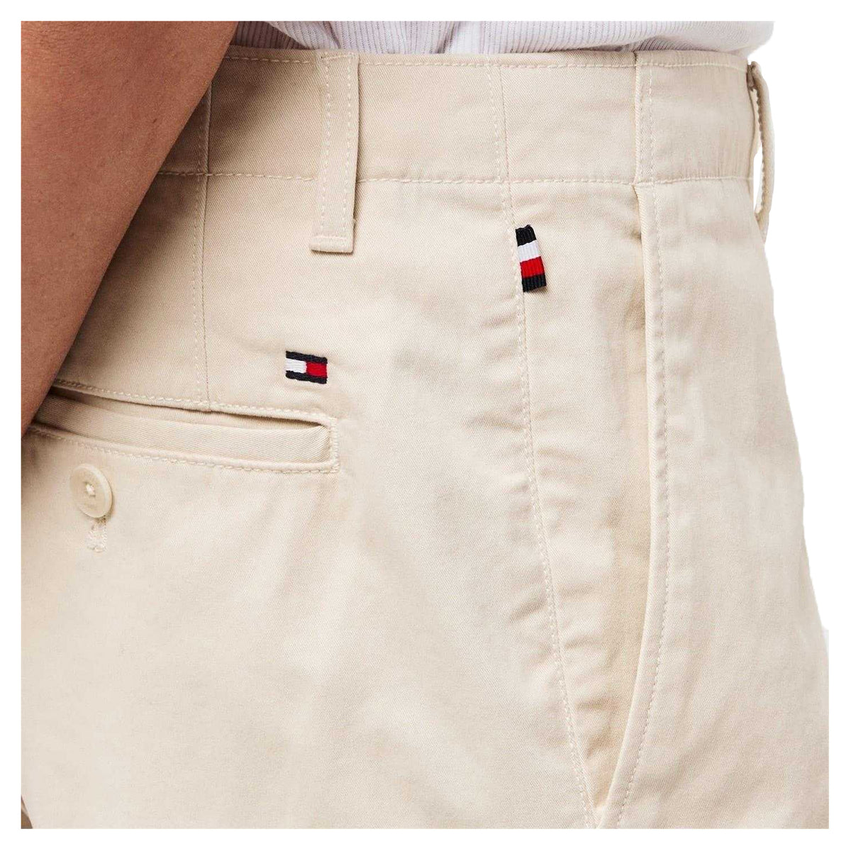 Beige - Side - Tommy Hilfiger Mens 1985 Cargo Shorts
