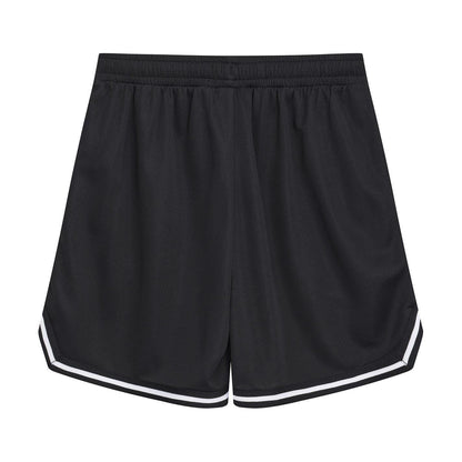 Black-White - Back - Everlast Childrens-Kids BB100 Mesh Basketball Shorts
