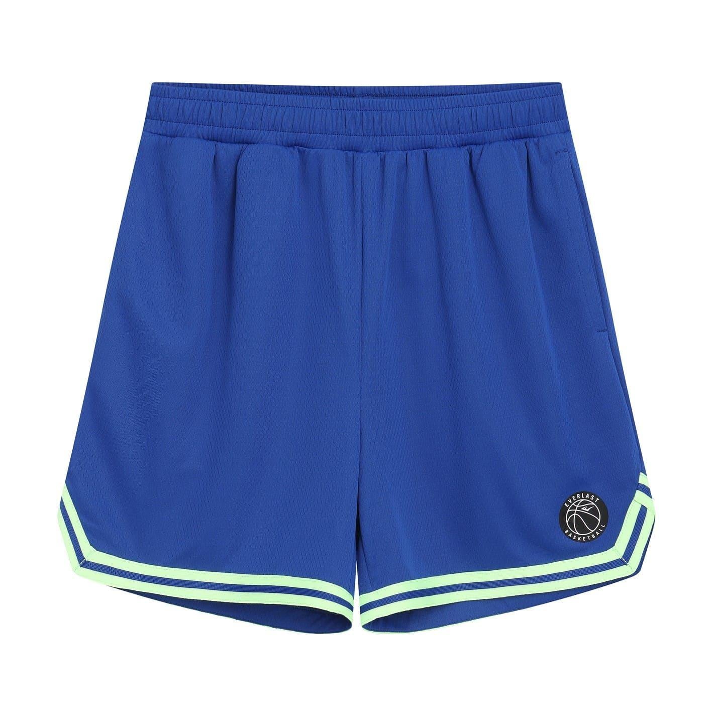 Blue-Green - Front - Everlast Childrens-Kids BB100 Mesh Basketball Shorts