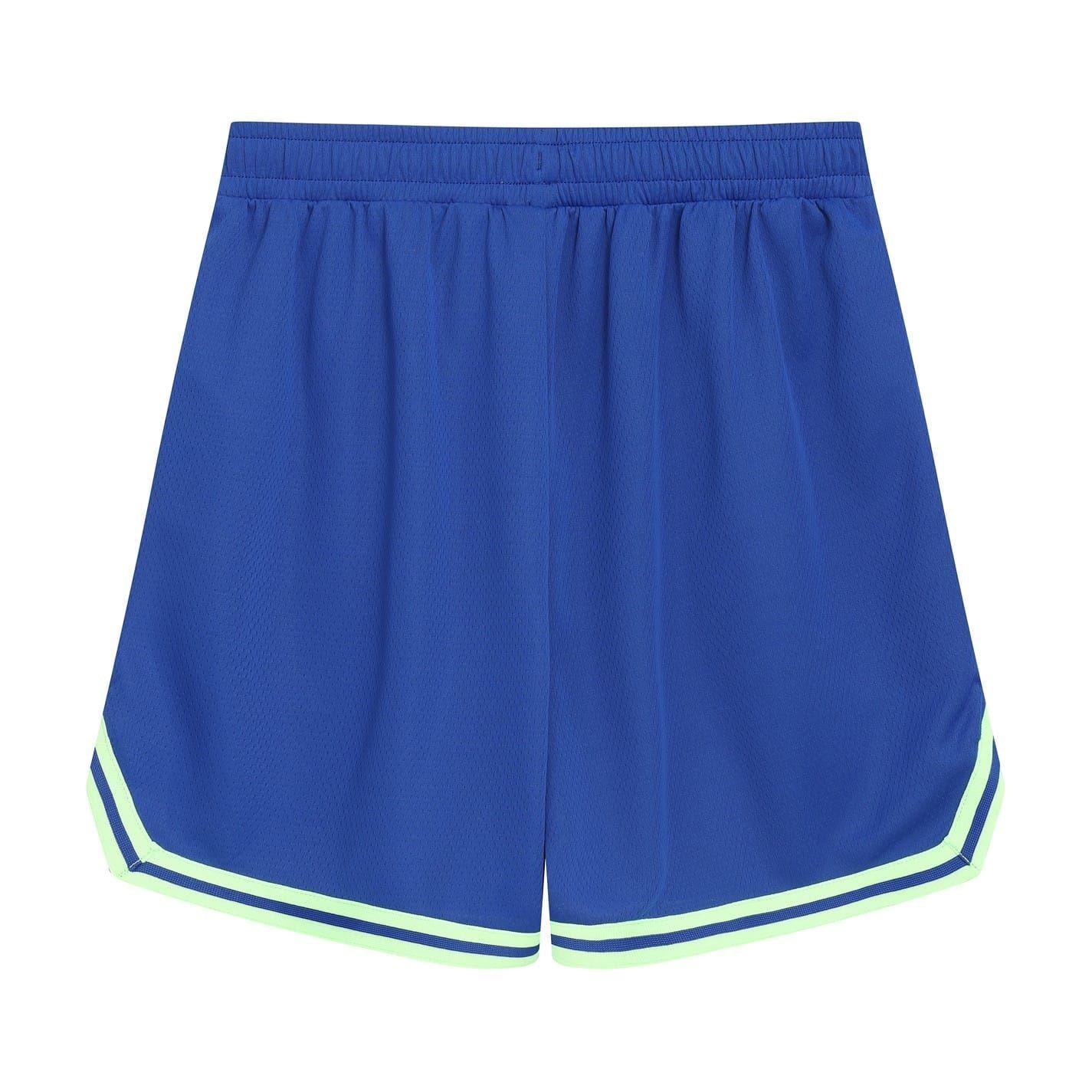 Blue-Green - Back - Everlast Childrens-Kids BB100 Mesh Basketball Shorts