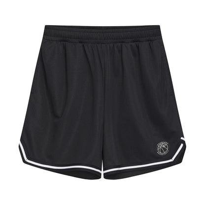 Black-White - Front - Everlast Childrens-Kids BB100 Mesh Basketball Shorts