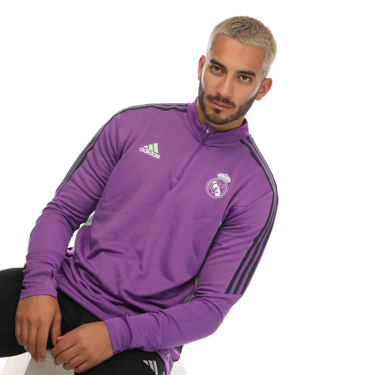 Purple - Lifestyle - Adidas Mens 2022-23 Real Madrid CF Training Top